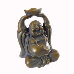 Ornements de bouddha qui rit intensifient, sculpture de bouddha maitreya, document en pierre, argent ...
