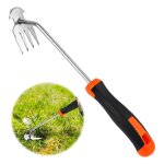 Outil de désherbage manuel, 4 dents outil de desherbeur jardinage arrache mauvaise herbe acier inoxydable ... Outil de désherbage manuel, 4 dents outil de desherbeur jardinage arrache mauvaise herbe acier inoxydable ...