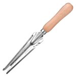 Outil de d�sherbage manuel en acier inoxydable avec manche en bois pour le d�sherbage du jardin