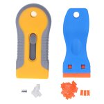 Outil de grattoir de lame de rasoir, dissolvant d'autocollants rtractable avec 2 lames de poigne 63 ...