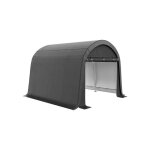 Outsunny abri de jardin en film plastique 3x3m avec protection uv, hydrofuge, acier, pe, gris, avec deux ...