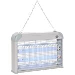 Outsunny lampe uv anti - insectes anti moustique tue mouche �lectrique destructeur d'insectes 20 w gris ...