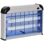 Outsunny lampe uv anti - insectes anti moustique tue mouche �lectrique destructeur d'insectes 20 w noir ...