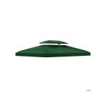 Outsunny toit de remplacement pour pavillon de jardin, polyester, 3x4m, vert