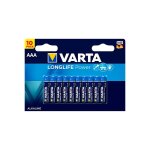 Pack 10 piles varta alkali high energy aaa
