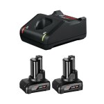 Pack 2 batteries gba 12v 6ah + chargeur gal12v - 40 bosch 1600a01b20