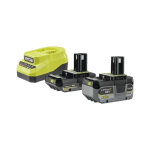 Pack 2 batteries ryobi 18v one + 4, 0 et 2, 0ah - chargeur rapide compact - rc18120a - 242x