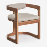 Pack de 2 chaises de jardin avec accoudoirs en bois d'acacia selira eucalyptus brun