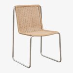 Pack de 2 chaises de jardin en acier inoxydable et rotin synth�tique omaha marron rotin