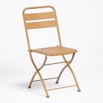 Pack de 2 chaises de jardin pliantes janti moutarde