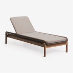 Pack de 2 chaises longues inclinables en bois d'acacia et corde tress�e karvia brun acacia
