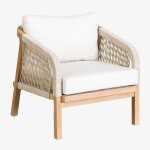 Pack de 2 fauteuils de jardin en bois d'acacia dubai acacia rustique marron