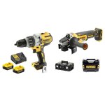 Pack 2 outils 18v (dcd996 - dcg405) + 2 batteries 5ah + chargeur + coffret tstak - dewalt - dck2090p2t ... Pack 2 outils 18v (dcd996 - dcg405) + 2 batteries 5ah + chargeur + coffret tstak - dewalt - dck2090p2t ...