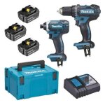 Pack 2 outils makita dlx2127tj1 (ddf482 + dtd152) 18 v li - ion (3 x 5 ah)