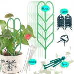 Pack de 27 pices de treillis pour plantes d'intrieur, en forme de feuille de jardin grimpante, supports ...