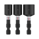 Pack de 3 douilles impact 8 / 10 / 13 x 50 mm pro nutsetter 2608521u64 - bosch