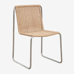 Pack de 4 chaises de jardin en acier inoxydable et rotin synth�tique omaha marron rotin