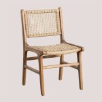 Pack de 4 chaises de jardin en bois de teck malmo bois de teck