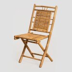 Pack de 4 chaises de jardin pliantes en bambou yakku bambou