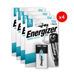 Pack de 4 - energizer max plus alcaline 9v, pack de 1 pile