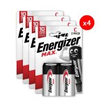 Pack de 4 - energizer max alcaline c / lr14, pack de 2 piles