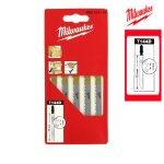 Pack de 5 lames scie sauteuse milwaukee bois 75 mm denture de 4 mm 4932213116 Pack de 5 lames scie sauteuse milwaukee bois 75 mm denture de 4 mm 4932213116