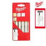 Pack de 5 lames scie sauteuse milwaukee bois / pvc 75 mm denture de 2, 5 mm 4932254061 Pack de 5 lames scie sauteuse milwaukee bois / pvc 75 mm denture de 2, 5 mm 4932254061