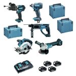 Pack 5 outils makita dlx5039ptj 18 v li - ion (4 x 5 ah)
