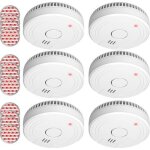 Pack de 6 dtecteurs de fume elro fs1805 avec aimant et batterie de 5 ans - blanc