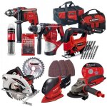 Pack 6 machines filaires + consommables + sacs de transport einhell