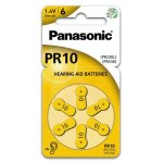 Pack de 6 piles pr10 pour appareil auditif panasonic zinc - air 0% mercury / hg - jaune Pack de 6 piles pr10 pour appareil auditif panasonic zinc - air 0% mercury / hg - jaune