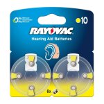 Pack de 8 piles auditives 10 rayovac pr70