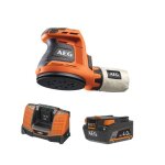 Pack aeg 18v - ponceuse excentrique 125mm - batterie 4. 0 ah - chargeur