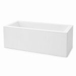 Pack baignoire 180x80cm et 2 tabliers recoupables - blanc mat - marina square duo