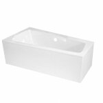 Pack baignoire asym�trique droite 160x85x54 cm avec tablier recoupable - blanc brillant - marina