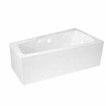 Pack baignoire asym�trique gauche 160x85x54 cm avec tablier recoupable - blanc brillant - marina