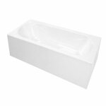 Pack baignoire duo 170x75cm avec tabliers recoupables 180cm et 80cm - blanc brillant - mae