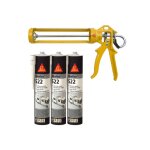Pack caravan sika - 3 colles mastic sikaflex 522 caravan 300ml - pistolet manuel mk2 evo 300 ml