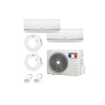 Pack climatiseur reversible bi - split airton - a poser soi - meme - 2500w - 2500w - readyclim 2x4m - ...