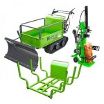 Pack mini dumper � chenilles + porte b�che + fendeur de b�che vertical zipper