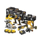 Kit 7 outils xr 18v - dewalt - avec 3 batteries 18v 5, 0 ah - chargeur - 3 t - stack - dck706p3t - qw ...