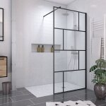 Pack paroi de douche 100x195 cm + receveur a carreler 90x140 recoupable - bonde verticale Pack paroi de douche 100x195 cm + receveur a carreler 90x140 recoupable - bonde verticale