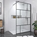 Pack paroi de douche 120x195 cm + receveur de douche a carreler 90x140 recoupable