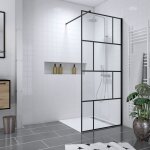 Pack paroi de douche 90x195 cm + receveur en acrylique blanc effet pierre 90x90 Pack paroi de douche 90x195 cm + receveur en acrylique blanc effet pierre 90x90