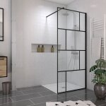 Pack paroi de douche 90x195 cm + receveur a carreler 90x90 recoupable + bonde horizontale Pack paroi de douche 90x195 cm + receveur a carreler 90x90 recoupable + bonde horizontale