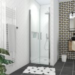 Pack paroi de douche 90x200 cm + receveur de douche a carreler 90x140 recoupable