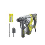 Pack perforateur burineur ryobi sdsplus 800w - 4 modes - rsds800 - kc - kit 3 forets ryobi plus 2 burins ...