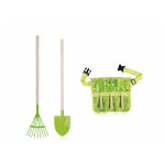 Pack petit jardinier - ceinture avec 3 outils + pelle bois et m�tal + r�teau de feuille - esschert design ...