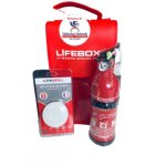Pack protection incendie avec un d�tecteur de fum�e autonomie de 10 ans et un extincteur � poudre 1 kg ...