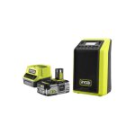 Pack ryobi 18v radio bluetooth am / fm - 1 batterie 4, 0ah - 1 chargeur rapide 2, 0ah